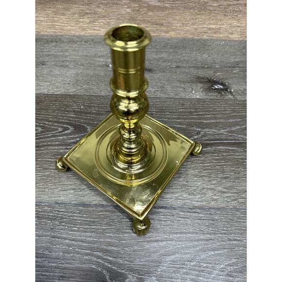 Northern European William and Mary Solid Brass Candle Stick 7” Tall - Picture 5 of 12